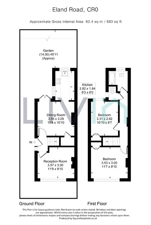 2 bed semi-detached house for sale in Eland Road, Croydon - Property floorplan