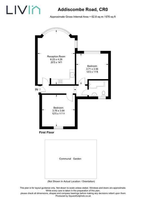 2 bed apartment for sale in Addiscombe Road, Croydon - Property floorplan