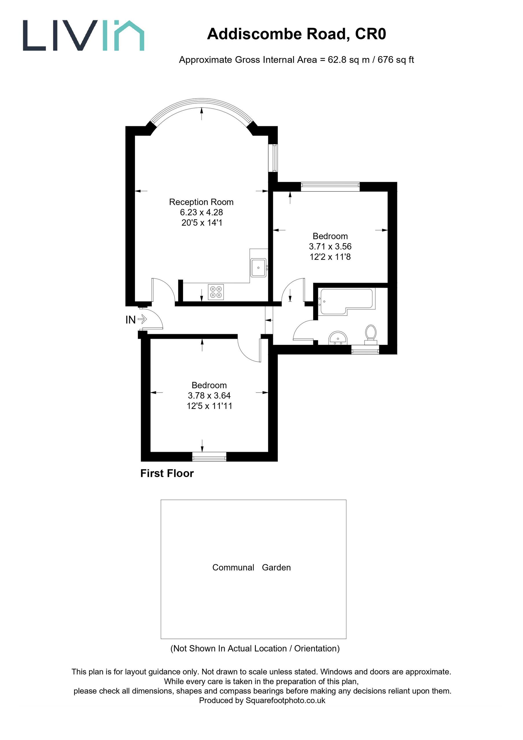 2 bed apartment for sale in Addiscombe Road, Croydon - Property floorplan