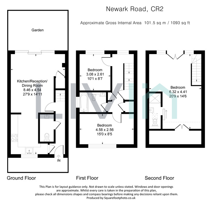 3 bed semi-detached house to rent in Newark Road, South Croydon - Property floorplan