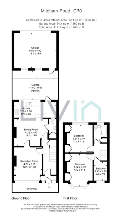 3 bed end of terrace house for sale in Mitcham Road, Croydon - Property floorplan