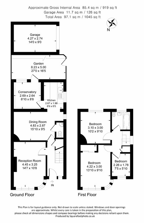 3 bed semi-detached house for sale in Alexandra Avenue, Sutton - Property floorplan