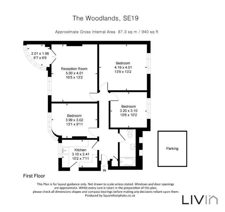 3 bed apartment for sale in The Woodlands, Crystal Palace - Property floorplan