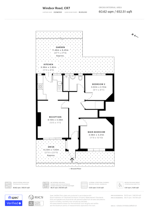 2 bed maisonette for sale in Windsor Road, Thornton Heath - Property floorplan