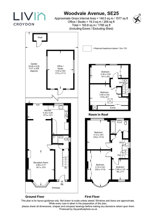 5 bed semi-detached house for sale in Woodvale Avenue, South Norwood - Property floorplan