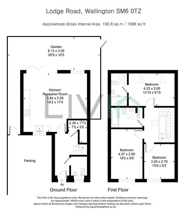 3 bed end of terrace house for sale in Lodge Road, Wallington - Property floorplan