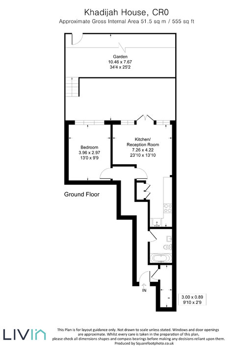 1 bed apartment for sale in Addiscombe Road, Croydon - Property floorplan