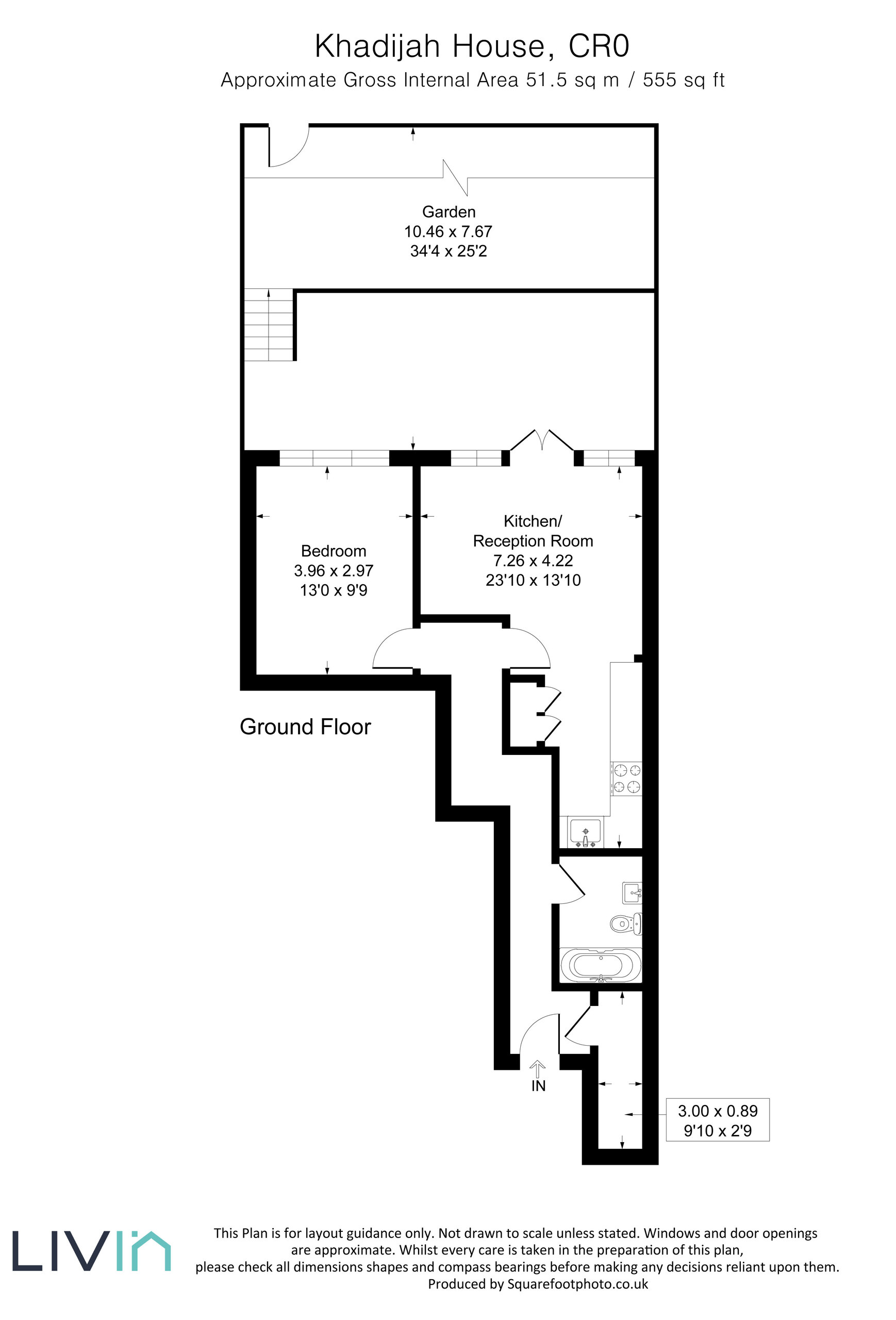 1 bed apartment for sale in Addiscombe Road, Croydon - Property floorplan