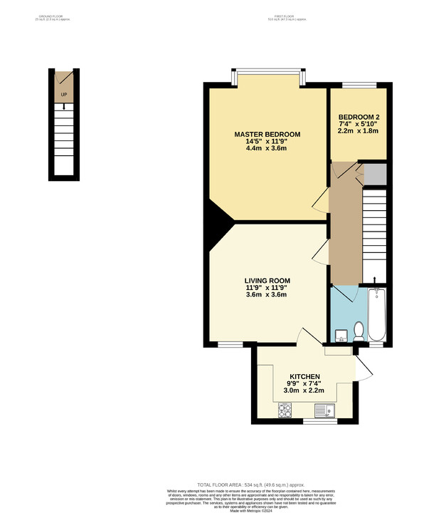 2 bed apartment to rent in Brampton Road, Croydon - Property floorplan