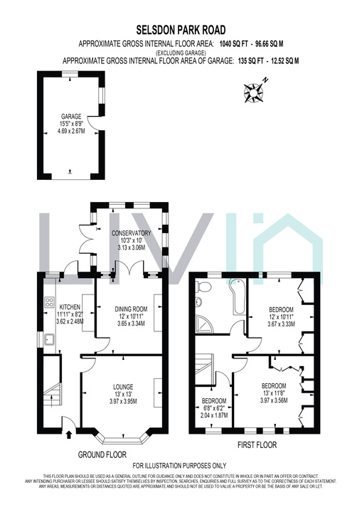 3 bed semi-detached house to rent in Selsdon Park Road, South Croydon - Property floorplan