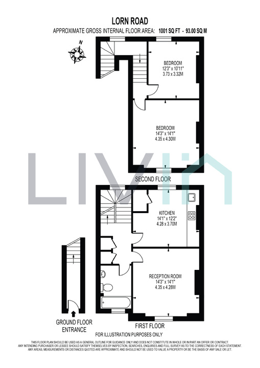 2 bed apartment to rent in Lorn Road, London - Property floorplan