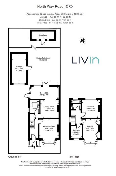 3 bed semi-detached house for sale in Northway Road, Croydon - Property floorplan