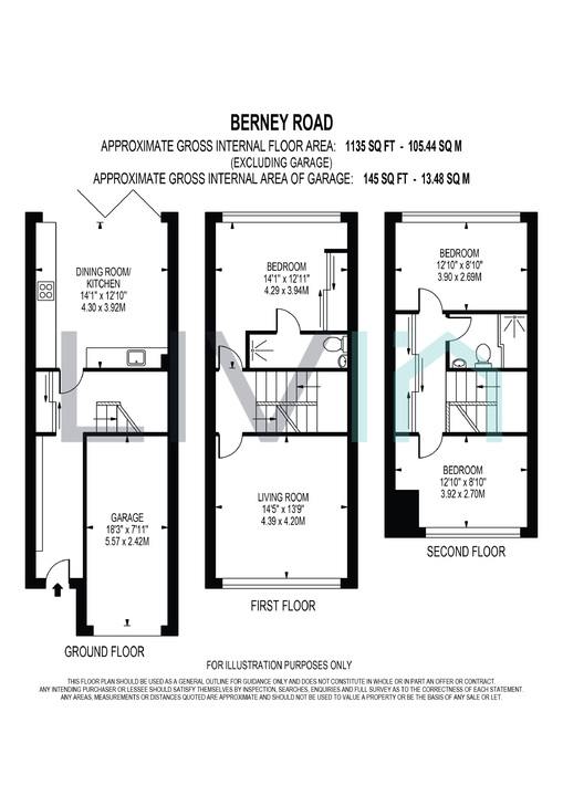 3 bed terraced house for sale in Berney Road, Croydon - Property floorplan