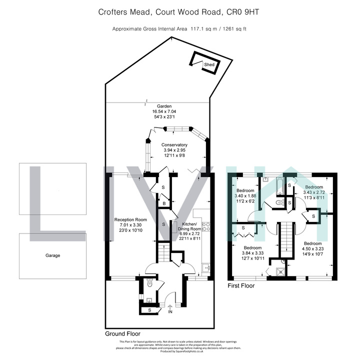 4 bed terraced house for sale in Court Wood Lane, Croydon - Property floorplan