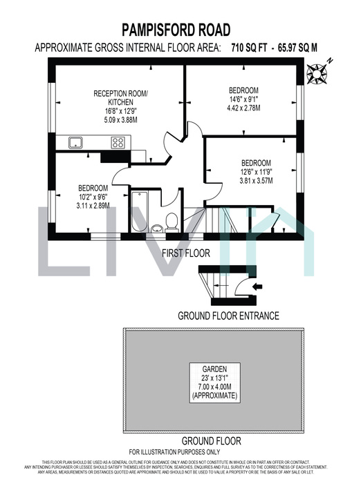 3 bed maisonette for sale in Pampisford Road, South Croydon - Property floorplan