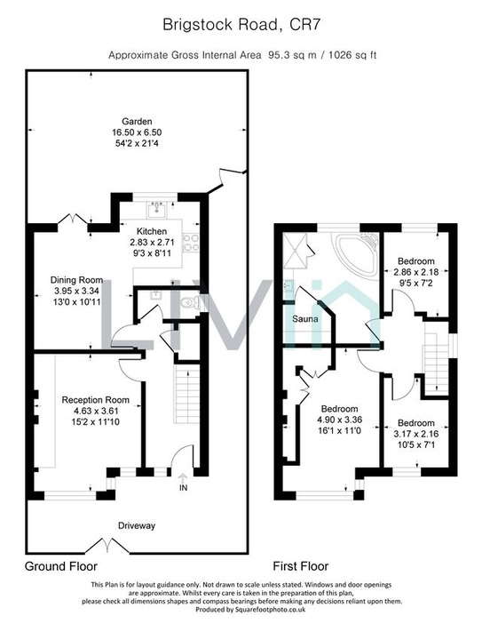3 bed house for sale in Brigstock Road, Thornton Heath - Property floorplan