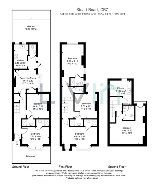 6 bed terraced house for sale in Stuart Road, Thornton Heath - Property floorplan