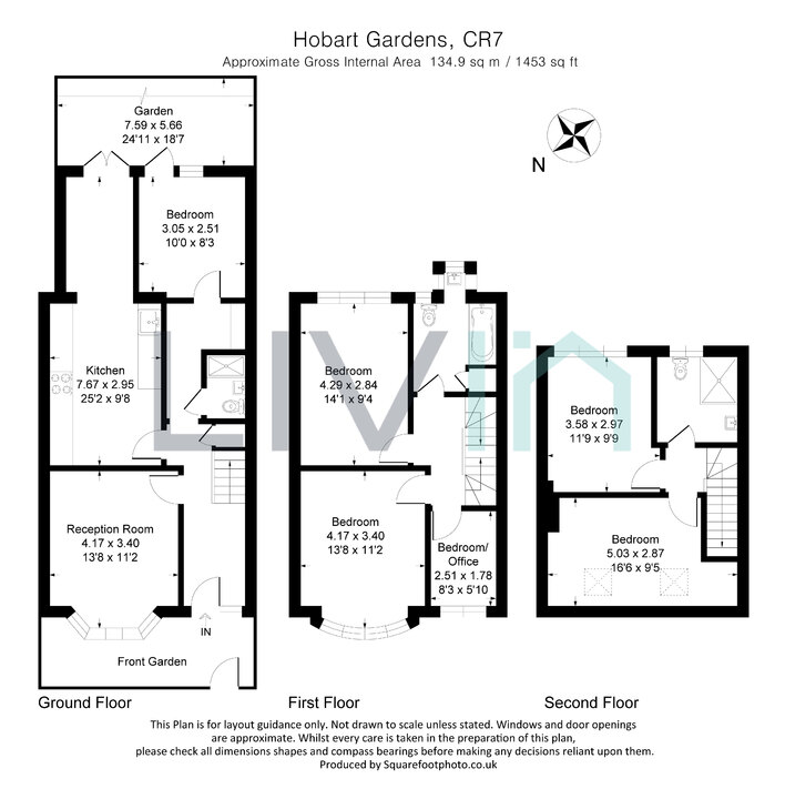 6 bed terraced house to rent in Hobart Gardens, Thornton Heath - Property floorplan