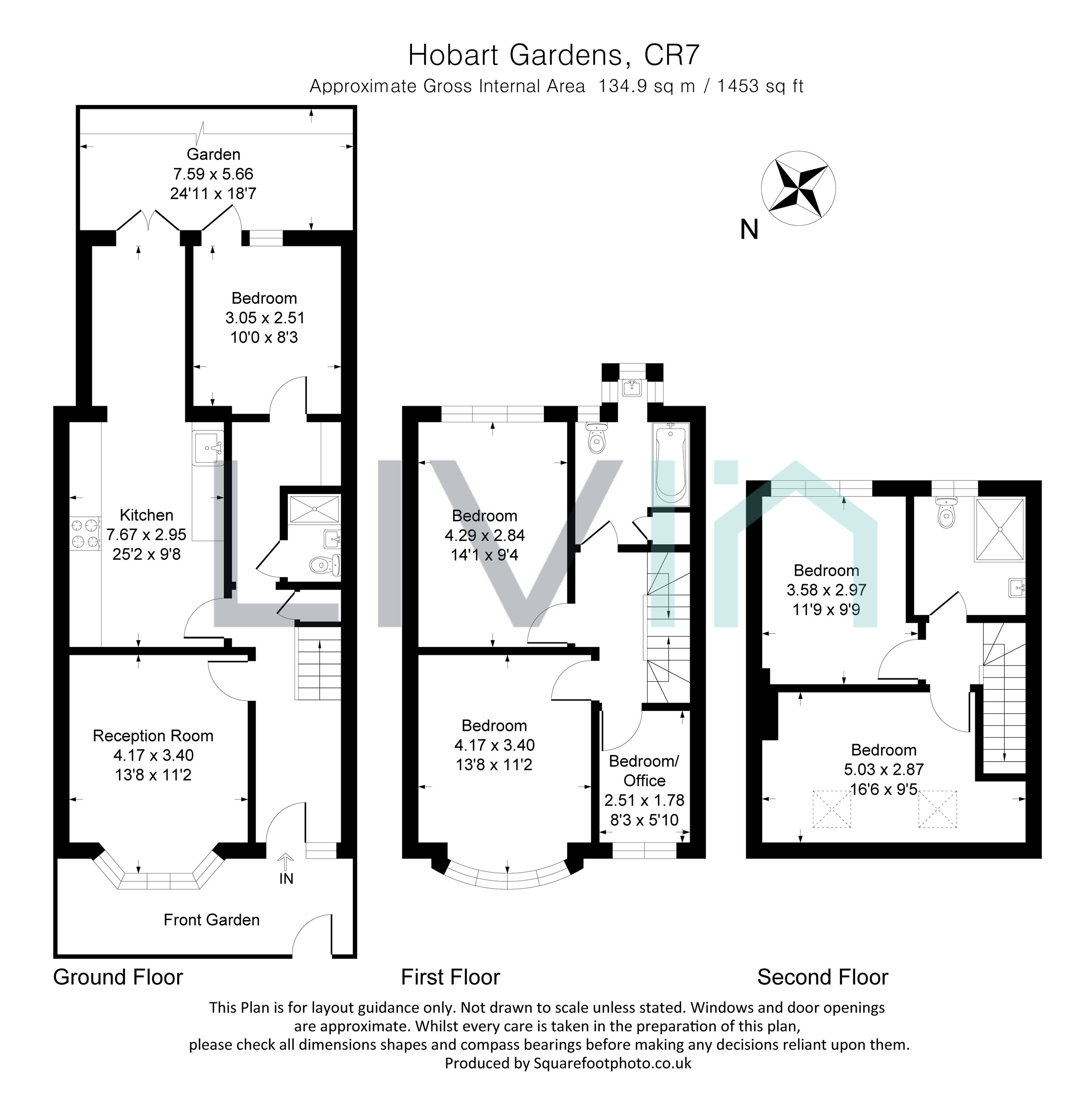 6 bed terraced house to rent in Hobart Gardens, Thornton Heath - Property floorplan