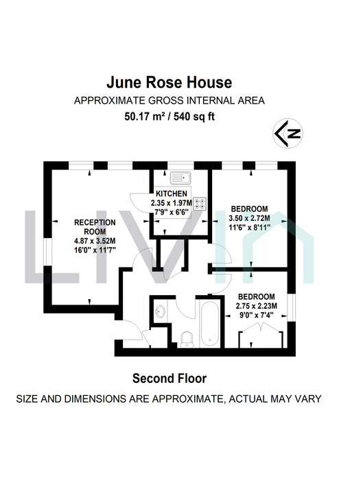 2 bed apartment for sale in Havelock Road, Croydon - Property floorplan
