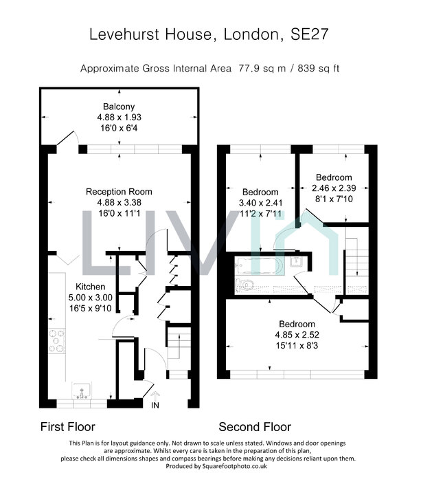 3 bed maisonette for sale in Woodvale Walk, London - Property floorplan