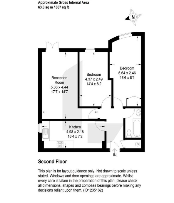 2 bed apartment for sale in Empire Court, London - Property floorplan