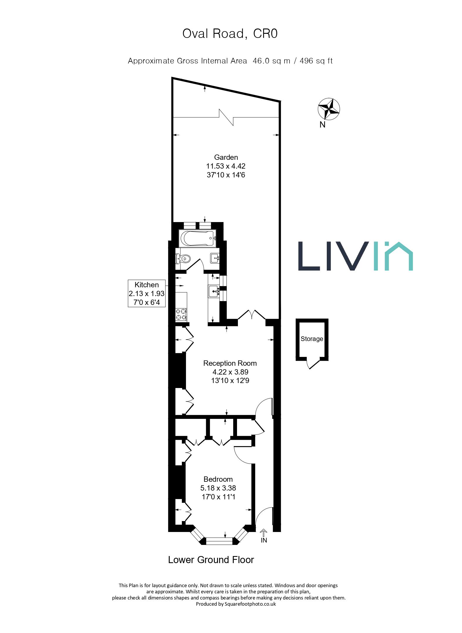 1 bed apartment for sale in Oval Road, Croydon - Property floorplan