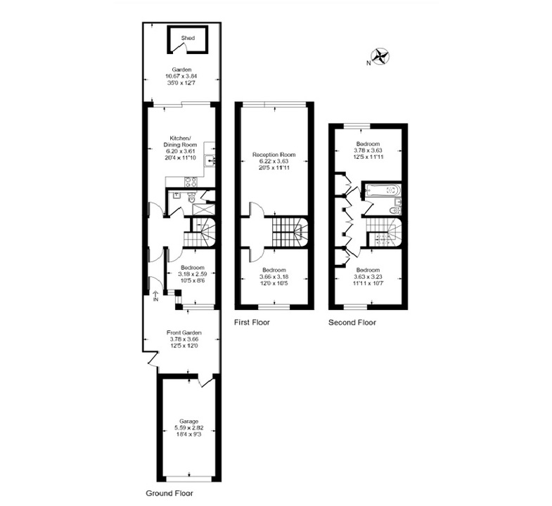 4 bed terraced house for sale in Wavell Court, Croydon - Property floorplan