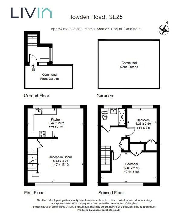 2 bed maisonette for sale in Howden Court, South Norwood - Property floorplan