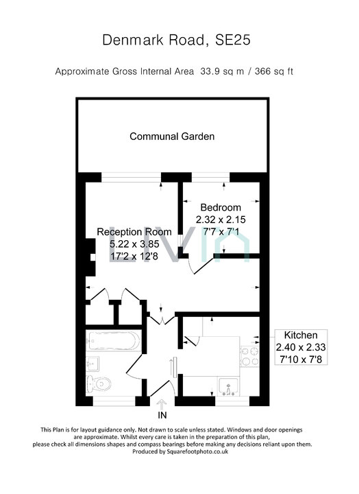 1 bed apartment for sale in Denmark Road, London - Property floorplan