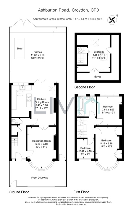4 bed semi-detached house for sale in Ashburton Road, Croydon - Property floorplan