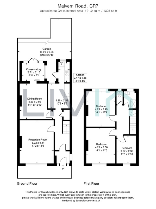 3 bed terraced house for sale in Malvern Road, Thornton Heath - Property floorplan