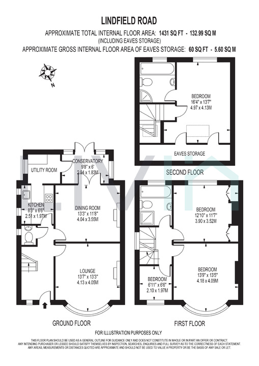 4 bed semi-detached house to rent in Lindfield Road, Croydon - Property floorplan