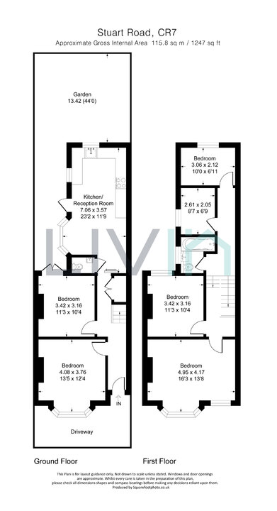 4 bed terraced house for sale in Stuart Road, Thornton Heath - Property floorplan