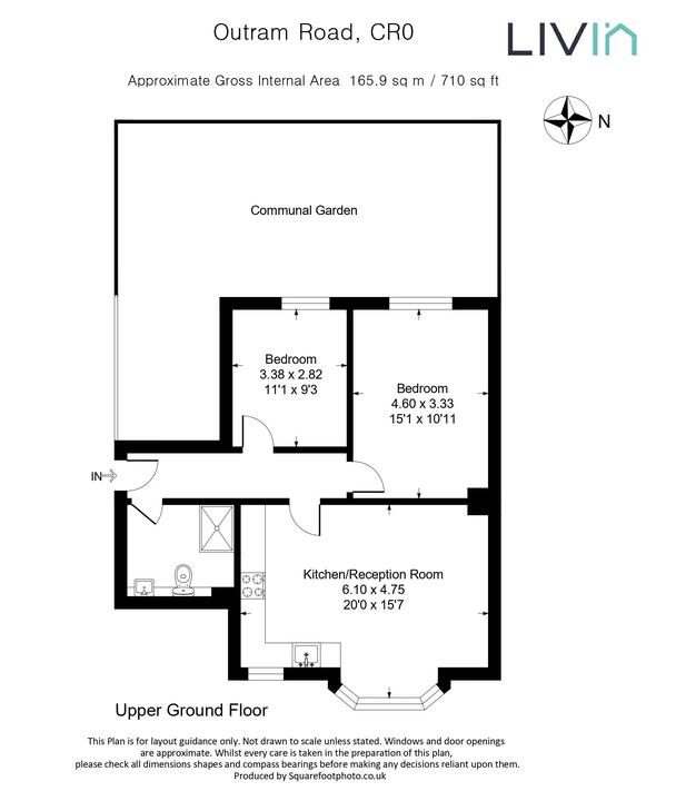 2 bed apartment for sale in Outram Road, Croydon - Property floorplan