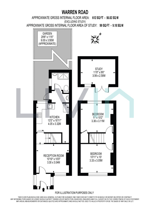 2 bed house for sale in Warren Road, Croydon - Property floorplan