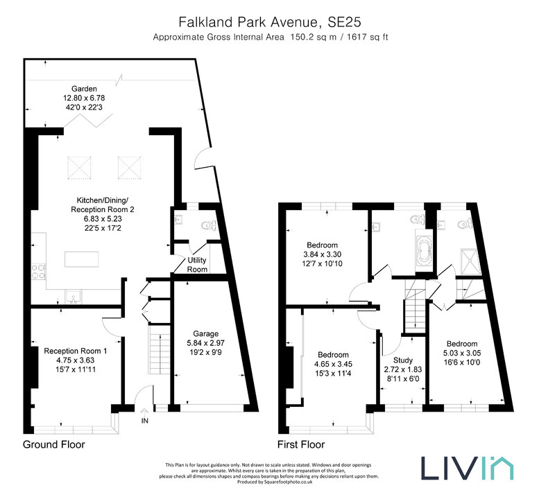 4 bed end of terrace house for sale in Falkland Park Avenue, South Norwood - Property floorplan