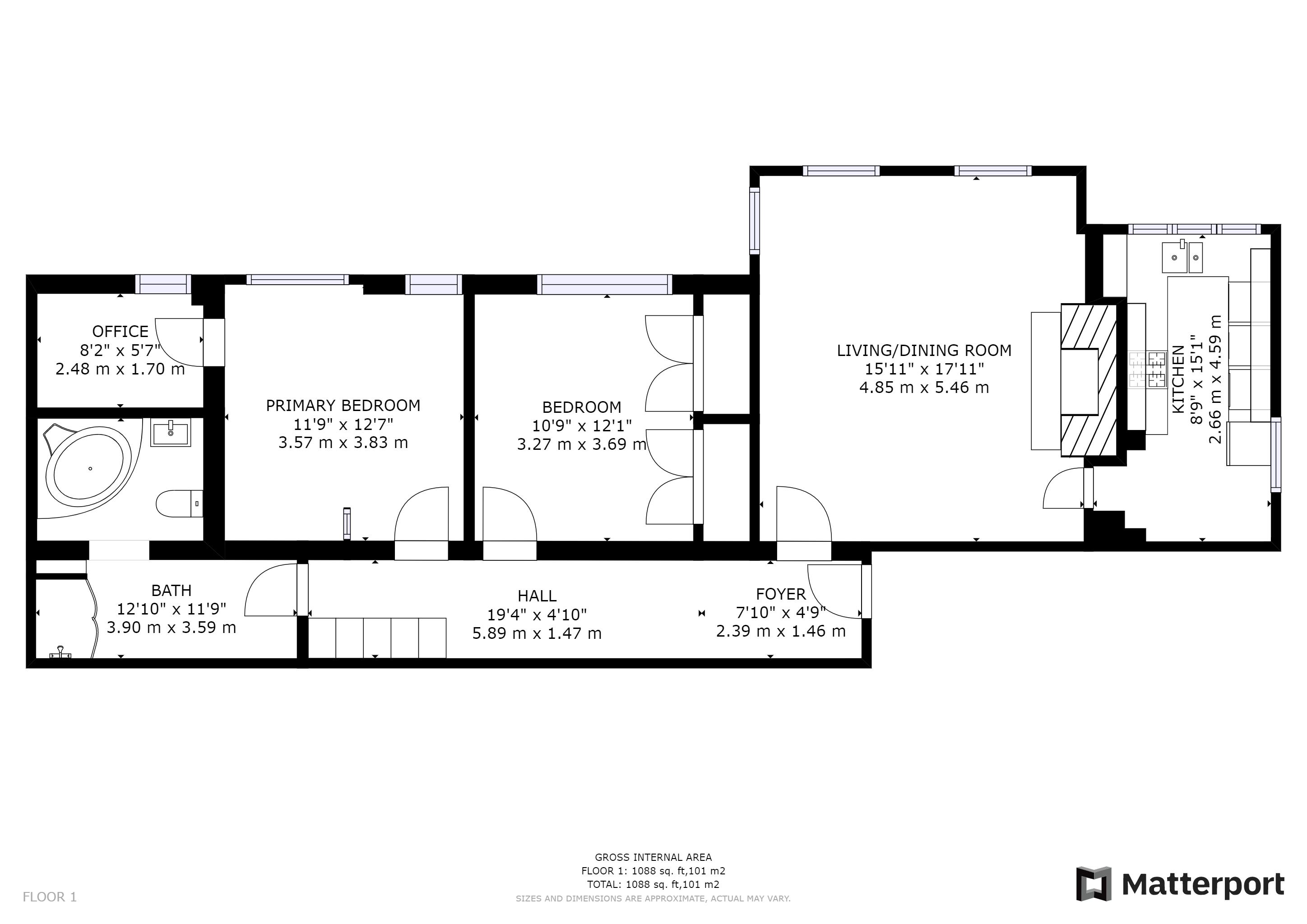 2 bed apartment for sale in Lovibonds Avenue, Orpington - Property Floorplan