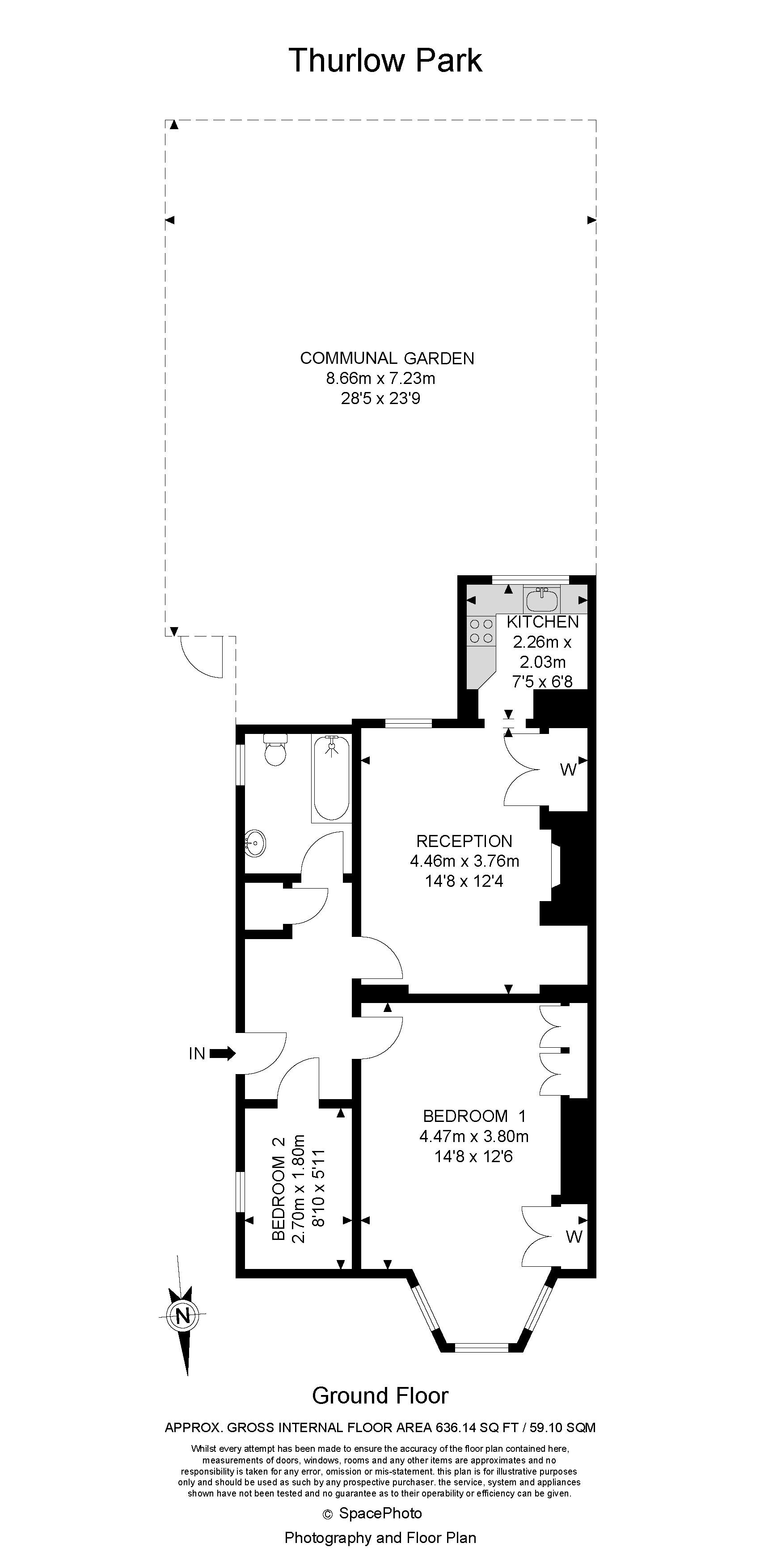 2 bed apartment to rent in Thurlow Park Road, London - Property Floorplan