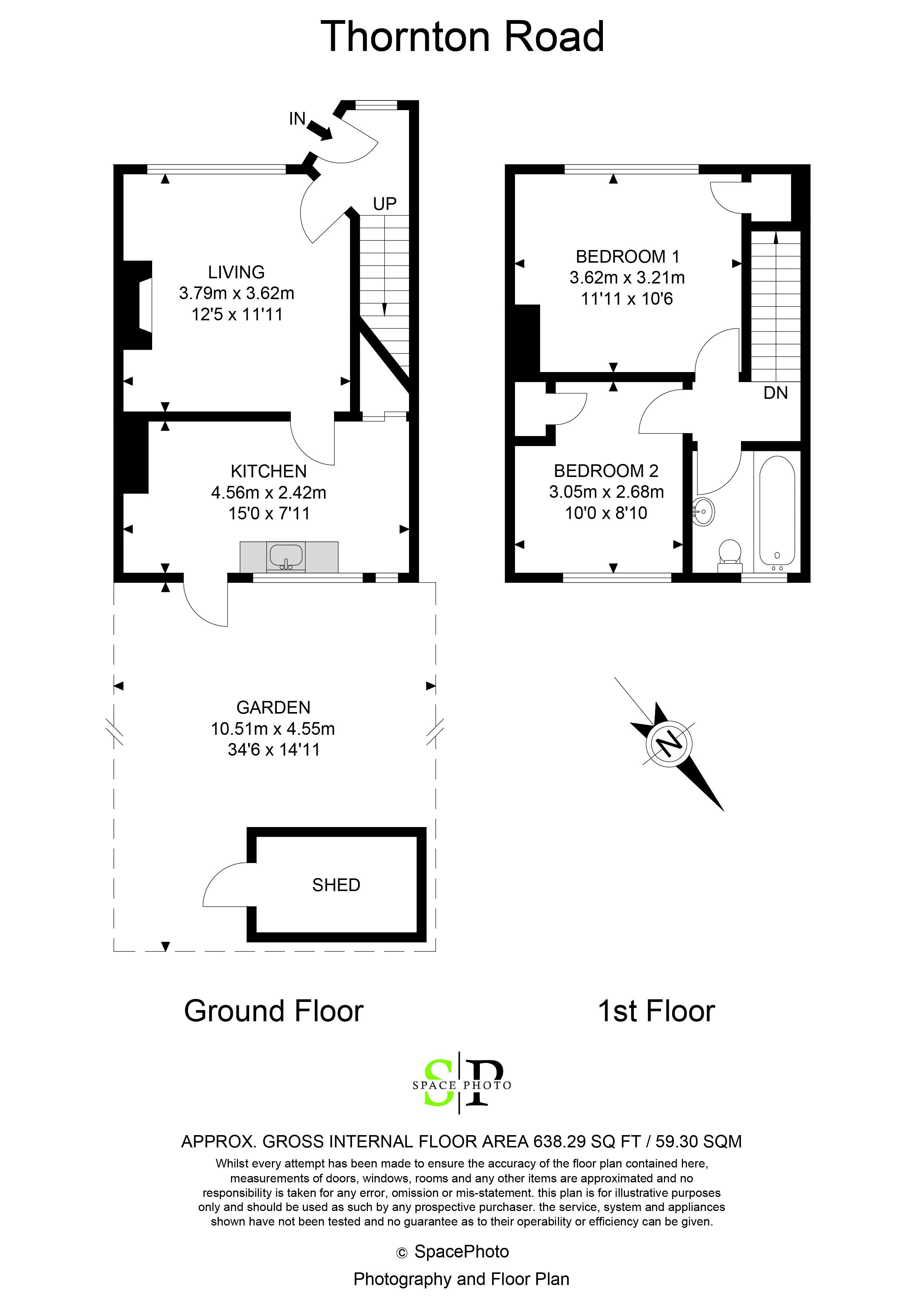 2 bed house for sale in Thornton Road, Croydon - Property Floorplan