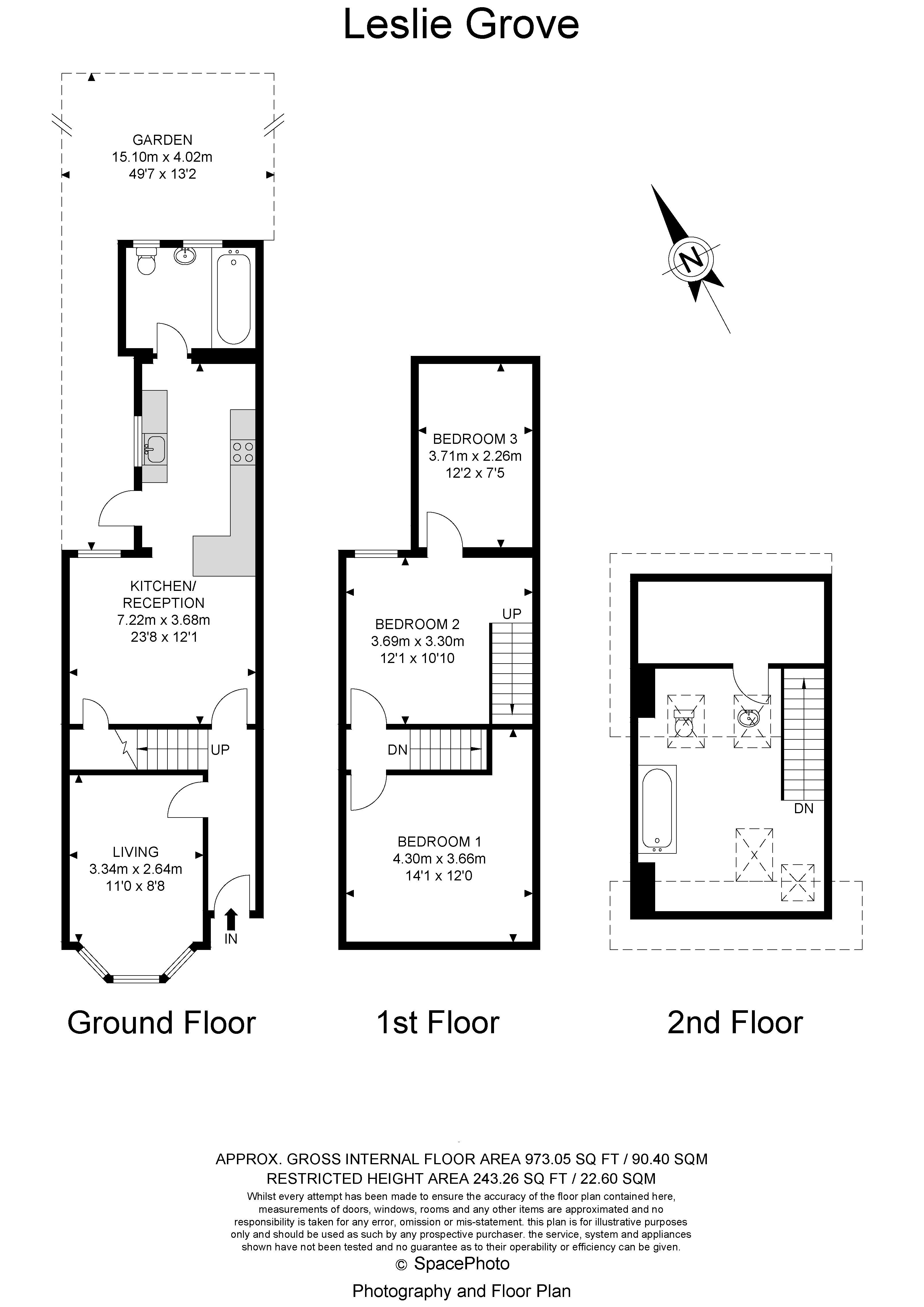 3 bed house for sale in Leslie Grove, Croydon - Property Floorplan