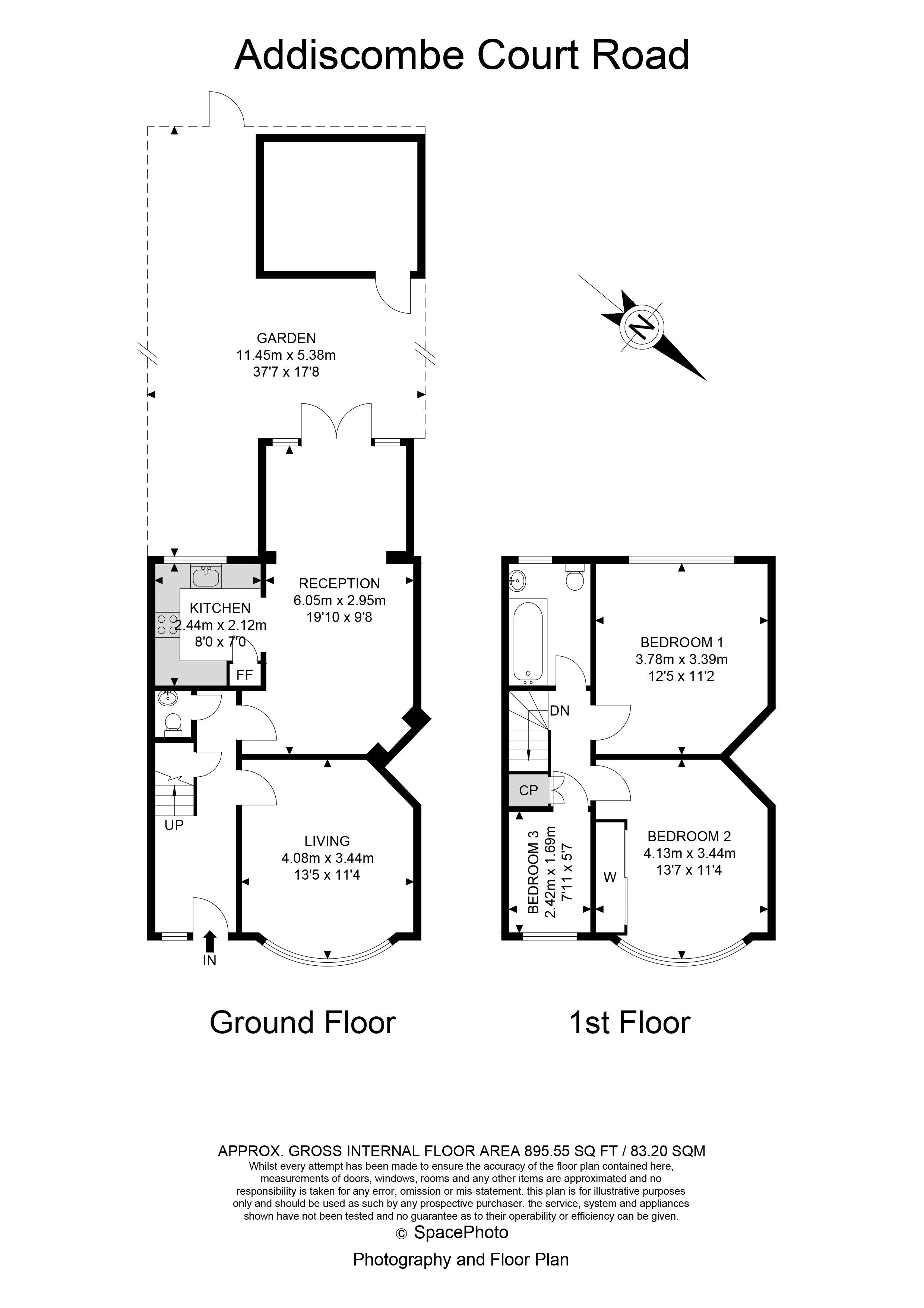 3 bed house for sale in Addiscombe Court Road, Croydon - Property Floorplan