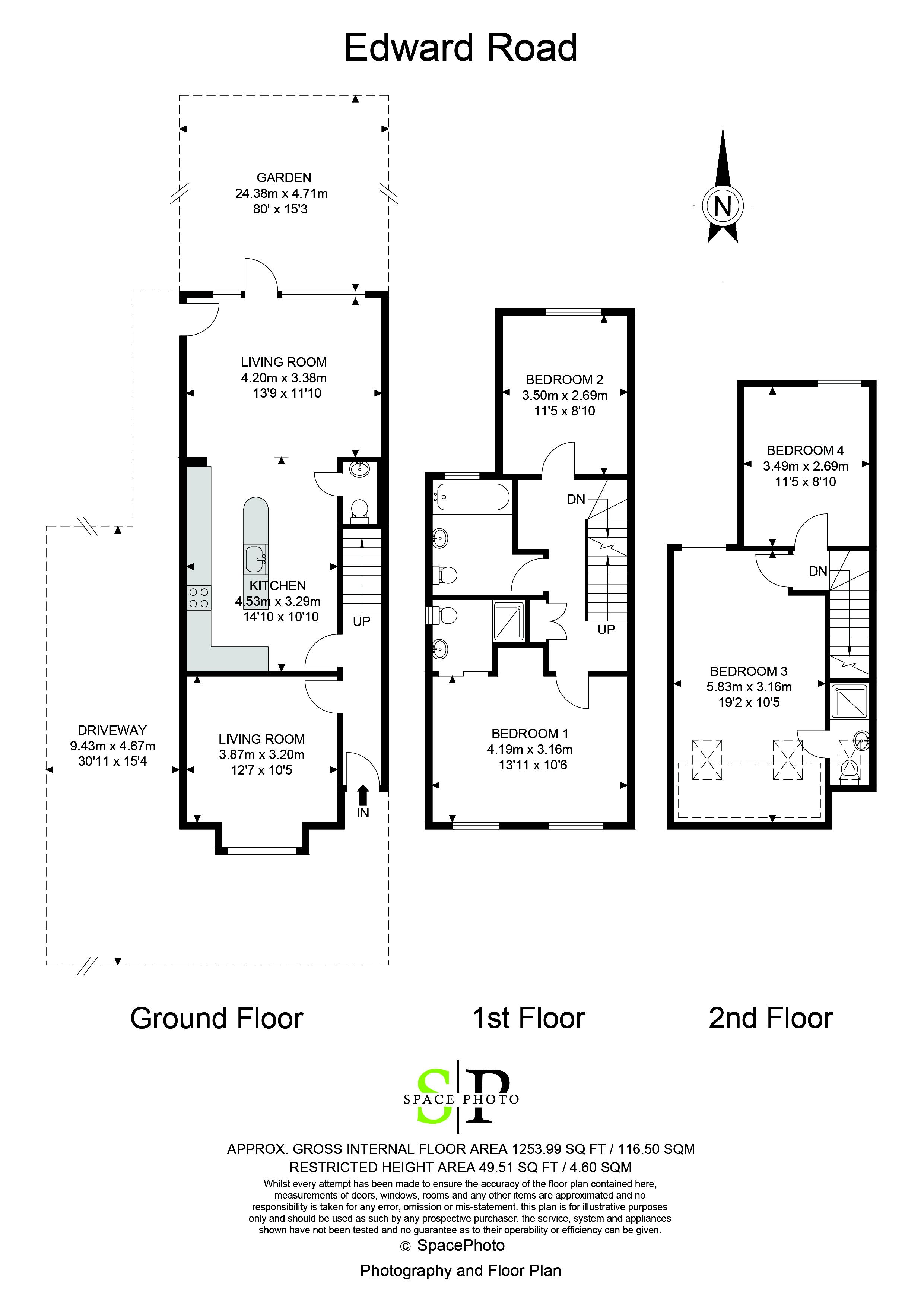 4 bed house for sale in Edward Road, Croydon - Property Floorplan