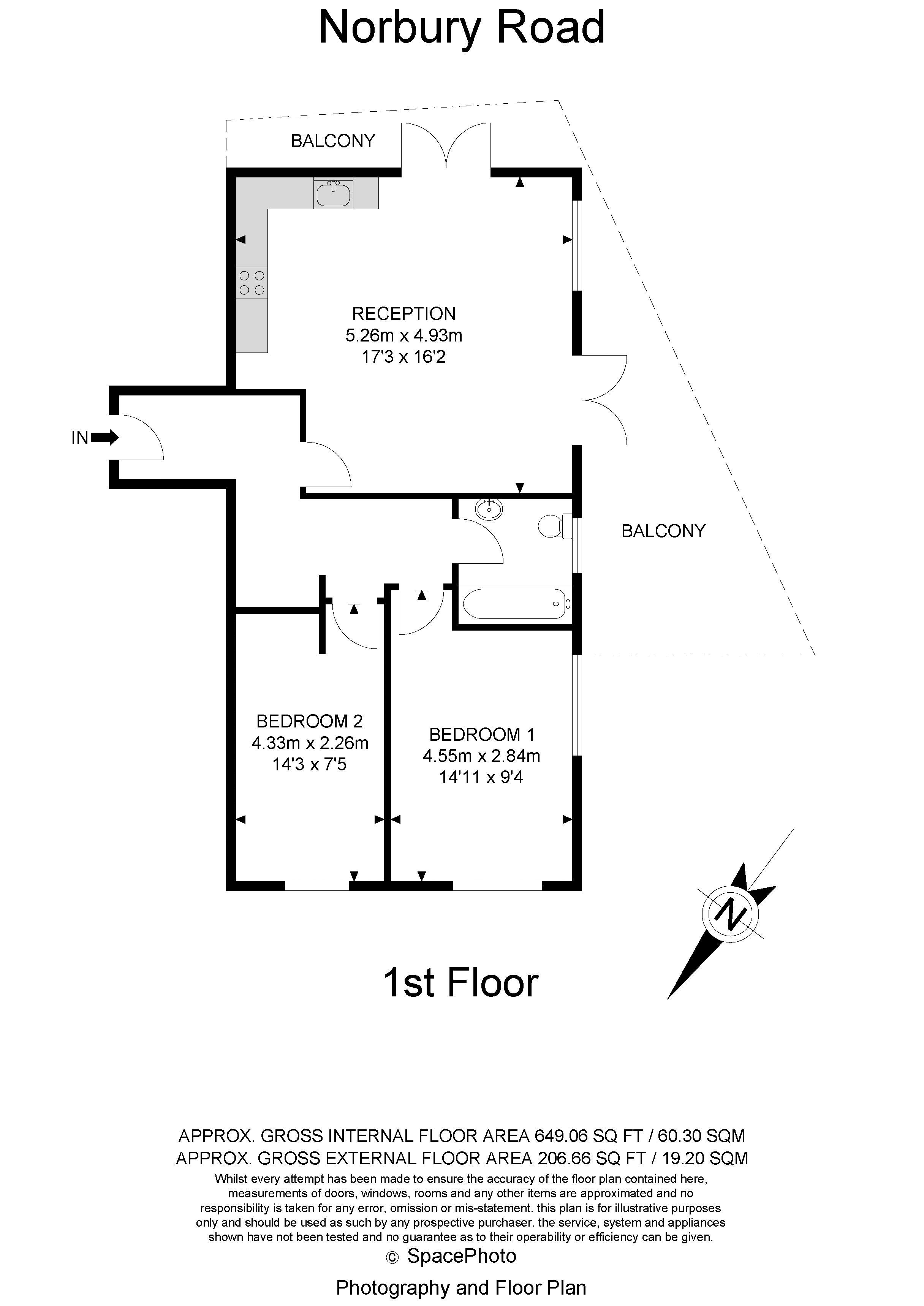 2 bed apartment for sale in Norbury Road, Thornton Heath - Property Floorplan