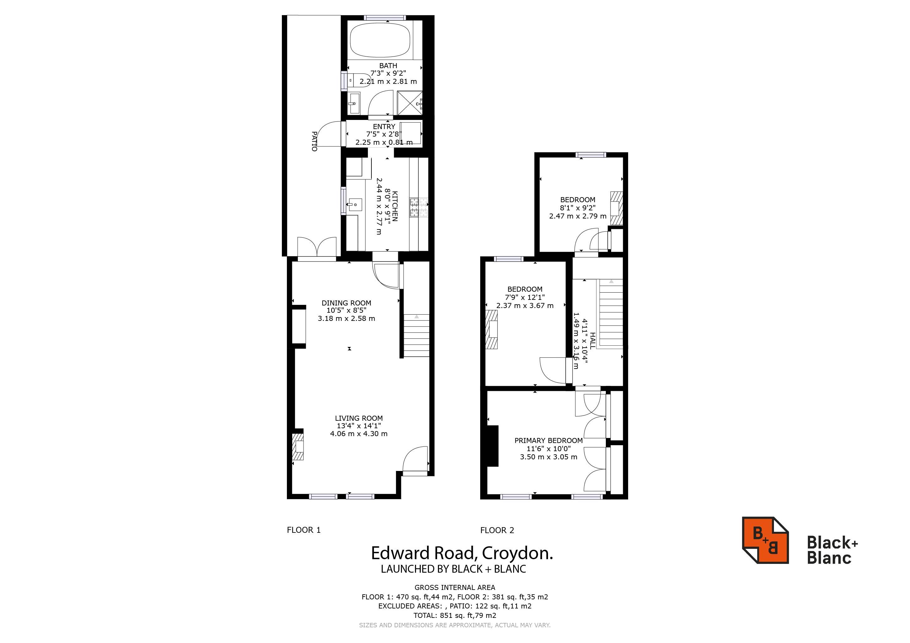 3 bed house for sale in Edward Road, Croydon - Property Floorplan