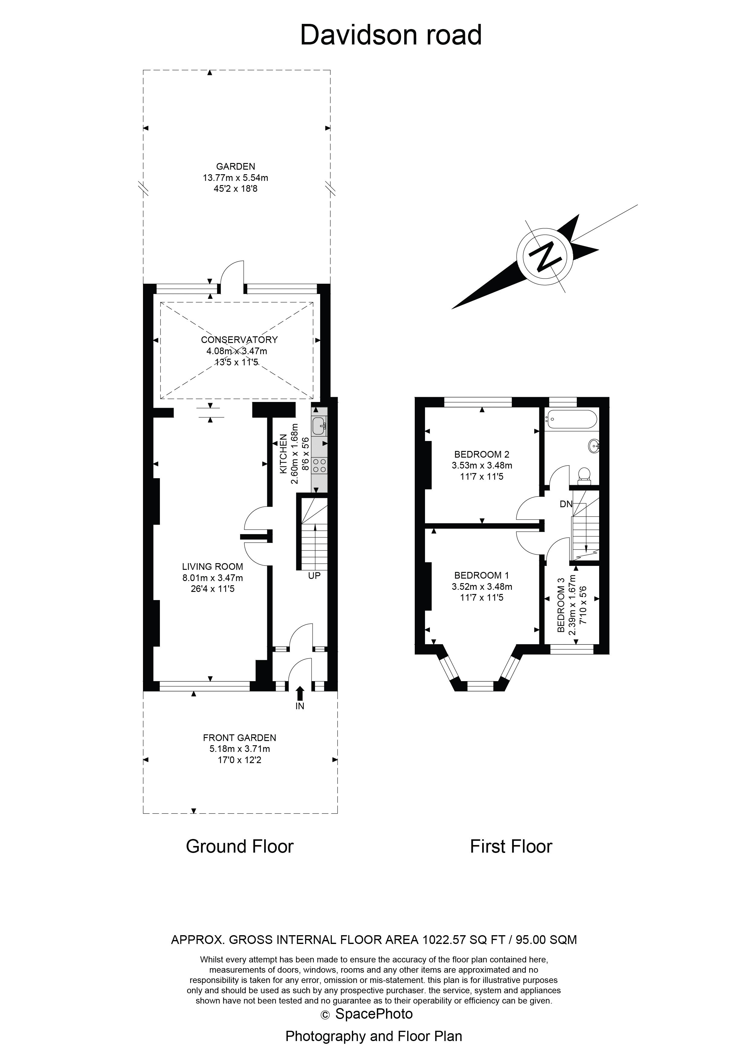3 bed house for sale in Davidson Road, Croydon - Property Floorplan