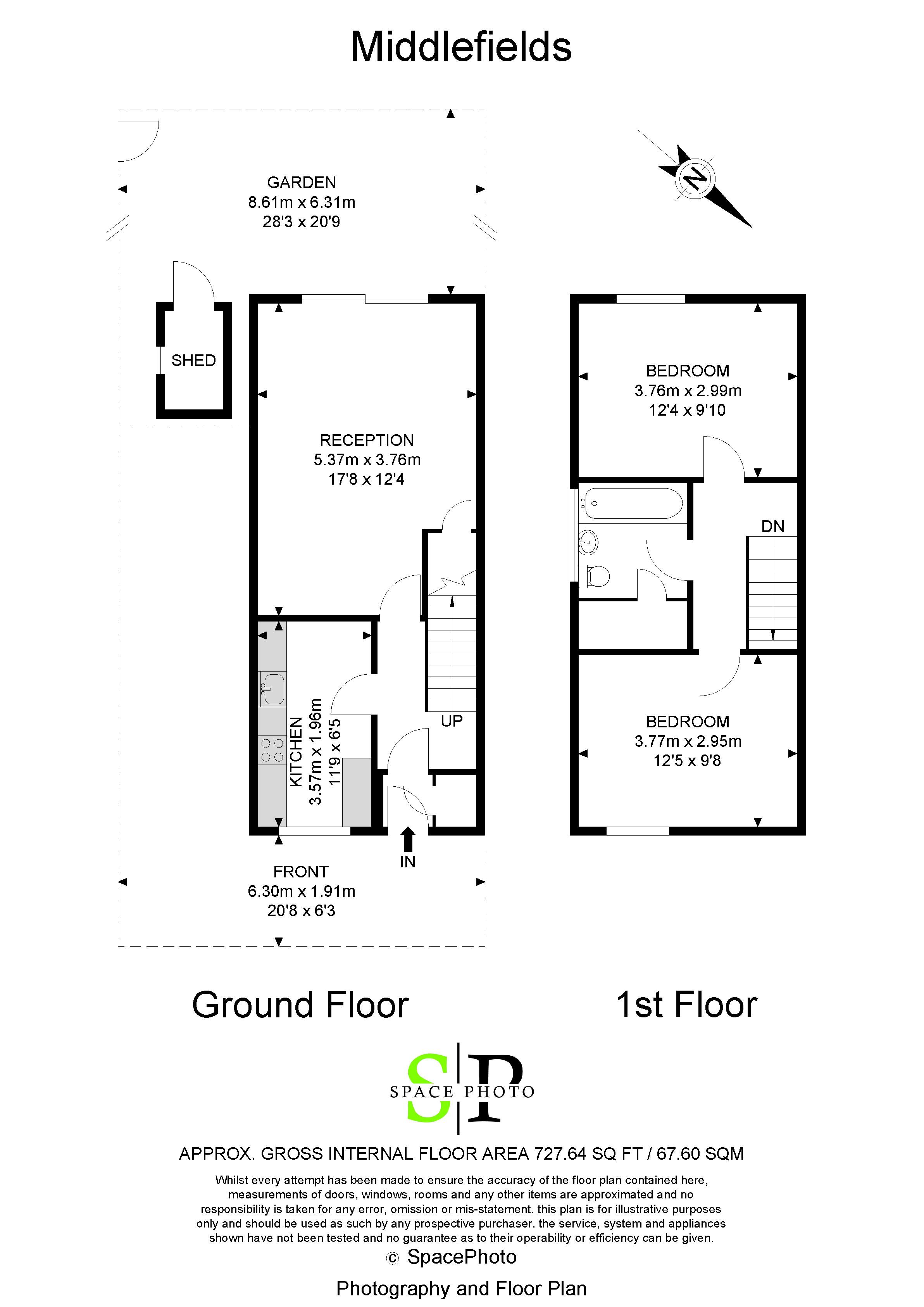 2 bed house for sale in Middlefields, Croydon - Property Floorplan