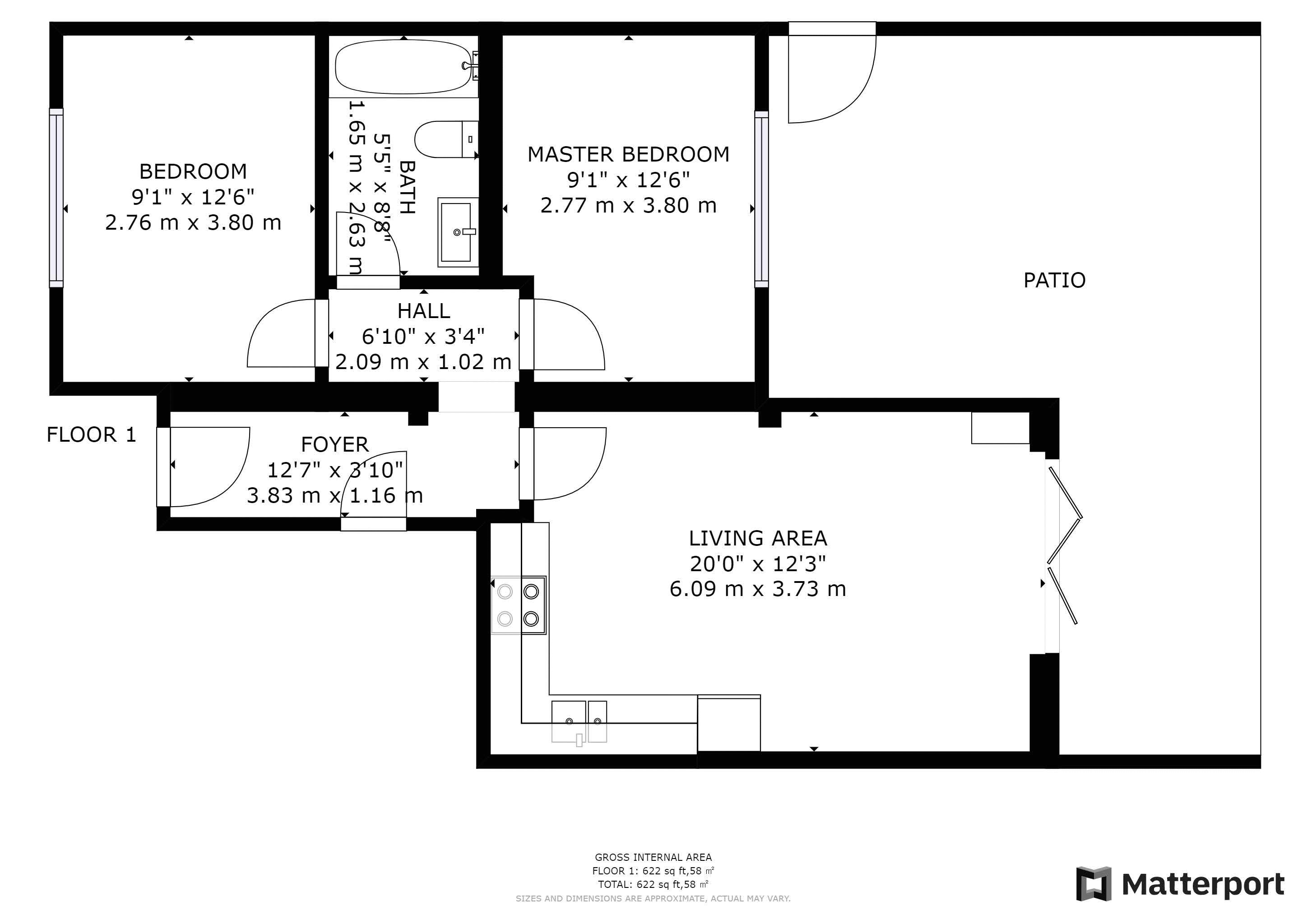 2 bed apartment for sale in Northampton Road, Croydon - Property Floorplan