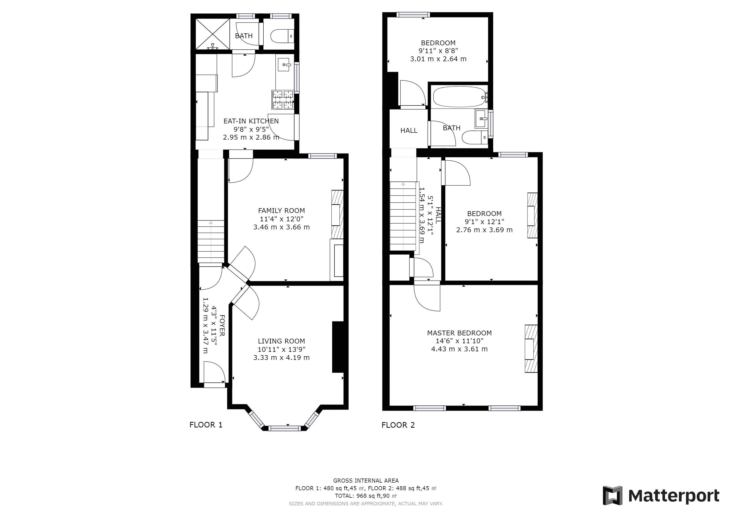 3 bed house for sale in Hampton Road, Croydon - Property Floorplan