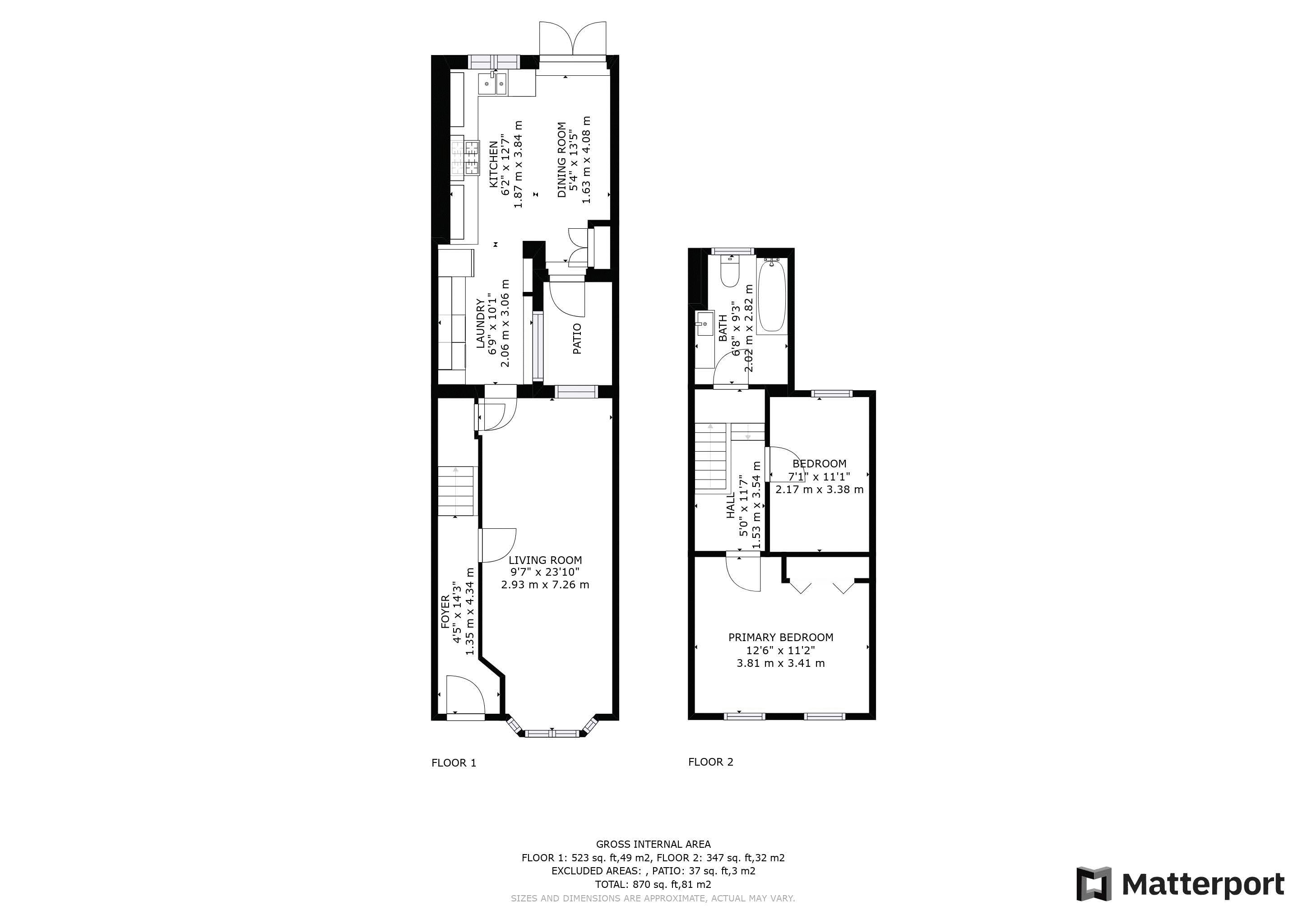 2 bed house for sale in Edward Road, Croydon - Property Floorplan